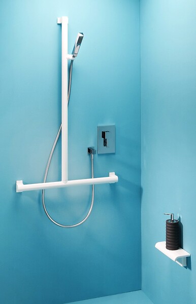 PELLET - Barre de douche modulable en T ou en L modèle ARSIS - Blanc- réf : 049820 - PELLET - large