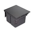 EMUCA - Bac de tri sélectif pour montage latéral sur meuble de cuisine Recycle 2x24litres, Acier, Plastique gris anthracite - vignette