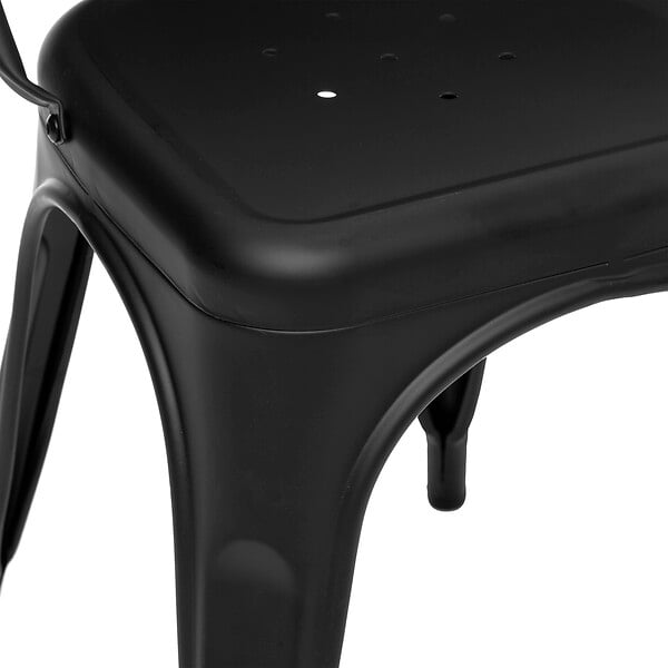ATMOSPHERA - Chaise métal Niko Noir H85cm - large