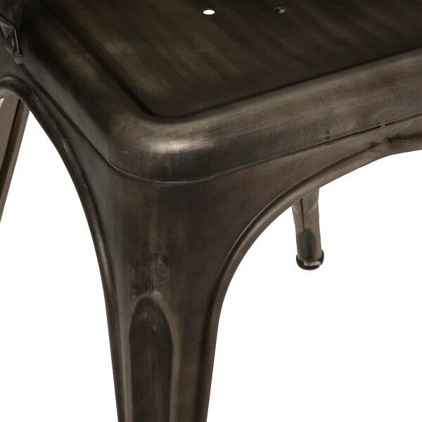 ATMOSPHERA - Chaise en acier Niko Gris vintage Empilable - large