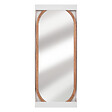 ATMOSPHERA - Miroir mural bois Gianni - Marron - 35x90cm - vignette