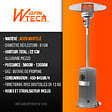 WARM TECH - Chauffage de terrasse au gaz 13Kw avec roues - vignette