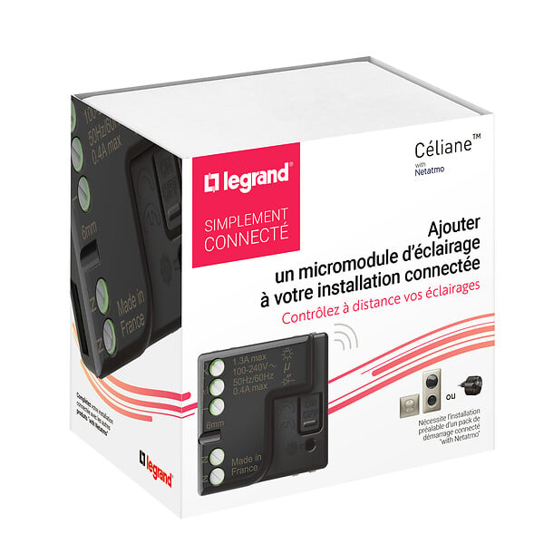 LEGRAND - Micromodule connecte on/off pour eclairage 75w led - large
