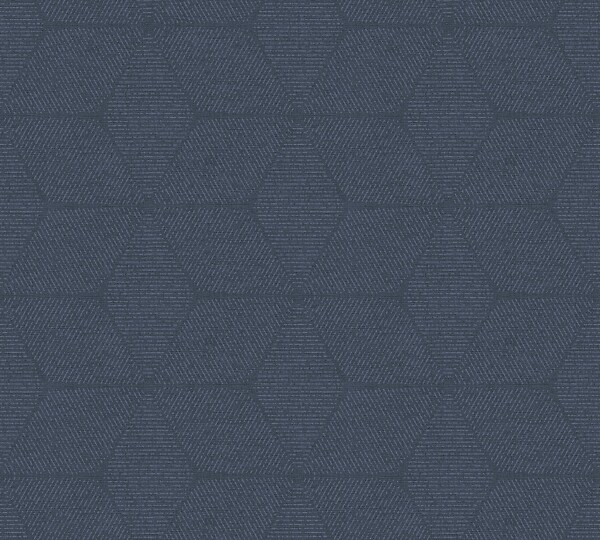 AS CREATION - Papier peint vinyle intissé uni - Bleu nuit - 10,05×0,53m - large