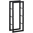 HOMCOM - Etagère porte bois de cheminée porte-bûches design contemporain charge max. 100 Kg dim. 40L x 25l x 100H cm métal noir - vignette