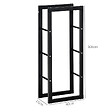 HOMCOM - Etagère porte bois de cheminée porte-bûches design contemporain charge max. 100 Kg dim. 40L x 25l x 100H cm métal noir - vignette