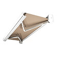 INTERSUN - Store banne coffre intégral CELESTE 5,00x3,00 M (Motorisé Secours à Télécommande - Blanc satiné RAL9010 - Taupe 250g/m²) - vignette