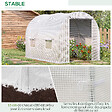 OUTSUNNY - Serre de jardin tunnel 6 m² 3L x 2l x 1,9H m acier galvanisé renforcé diamètre 2,4 cm + PE haute densité fenêtres porte blanc - vignette