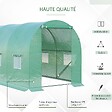 OUTSUNNY - Serre de jardin tunnel 8 m² 4L x 2l x 1,9H m acier galvanisé renforcé diamètre 2,4 cm + PE haute densité fenêtres porte vert - vignette