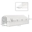 OUTSUNNY - Serre tunnel de jardin dim. 5,93L x 3l x 2H m porte + 8 fenêtres enroulables acier galvanisé bâche PE haute densité blanc - vignette