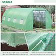HOMCOM - Serre de jardin tunnel 5,9L x 3l x 2H m châssis tubulaire acier galvanisé renforcé 2,5 cm 8 fenêtres 1 porte vert - vignette