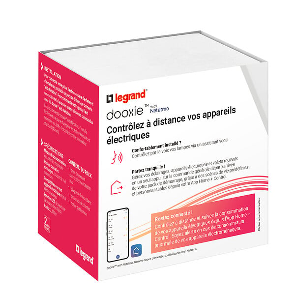 LEGRAND - Prise de courant connectée - Dooxie with Netatmo - Blanc - Contrôle à distance - large