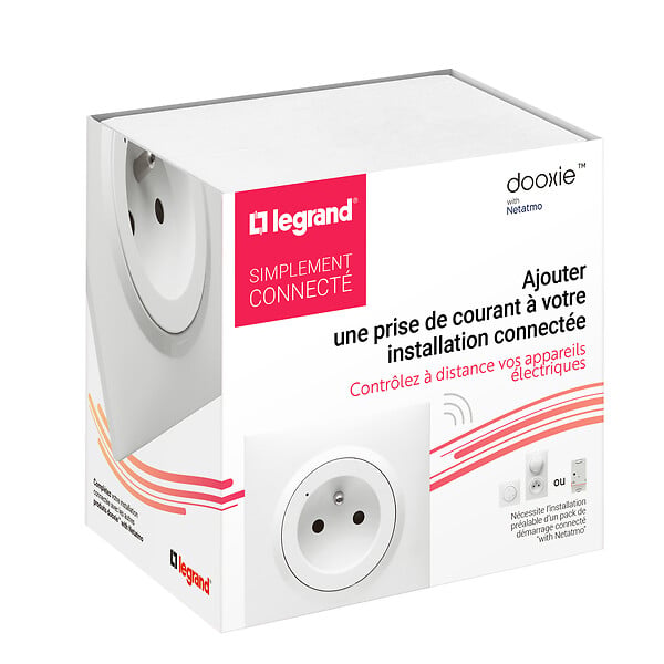 LEGRAND - Prise de courant connectée - Dooxie with Netatmo - Blanc - Contrôle à distance - large