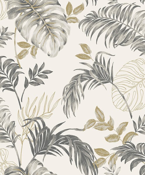 GRANDECO - Papier peint intissé Attitude - Brun or - L.53x10,05m - large