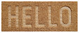 CORYL - Paillasson en fibre de coco Hello - Beige - L.75xl.30cm - vignette