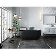 STANO - Baignoire îlot design ovale LISBON noir mat 150 cm - vignette