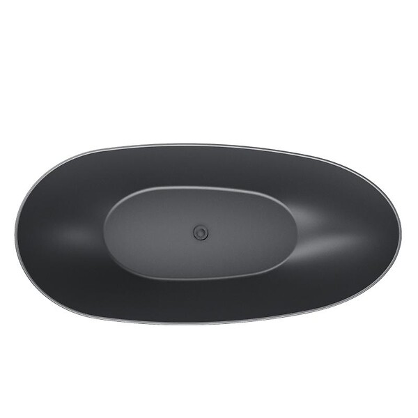 STANO - Baignoire îlot design ovale FLORIDA noir mat 180 cm - large