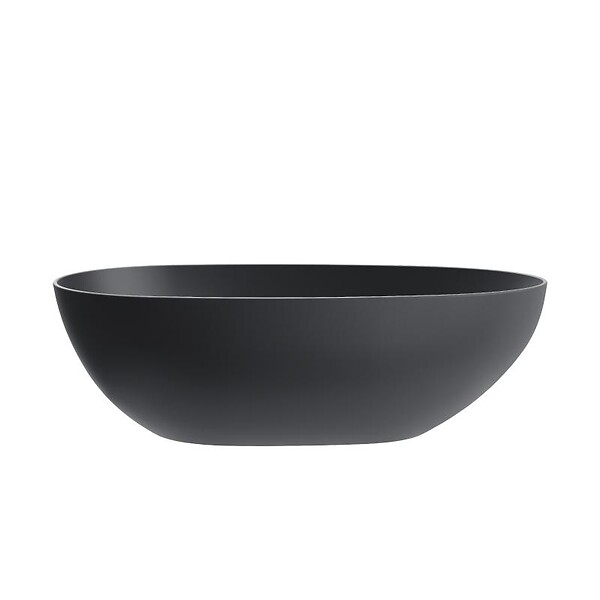 STANO - Baignoire îlot design ovale FLORIDA noir mat 180 cm - large