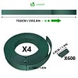 VOUNOT - Kit de lamelles occultantes PVC brise vue 300m x 4.7cm avec 600 clips Vert - vignette