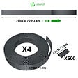 VOUNOT - Kit de lamelles occultantes PVC brise vue 300m x 4.7cm avec 600 clips Gris - vignette