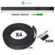 VOUNOT - Kit de lamelles occultantes PVC brise vue 300m x 4.7cm avec 600 clips Noir - vignette