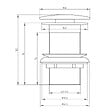STANO - Bonde lavabo or brossé pour vasques sans trop-plein - vignette
