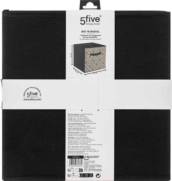 5FIVE - Boite rangement 31x31 ethnique - large
