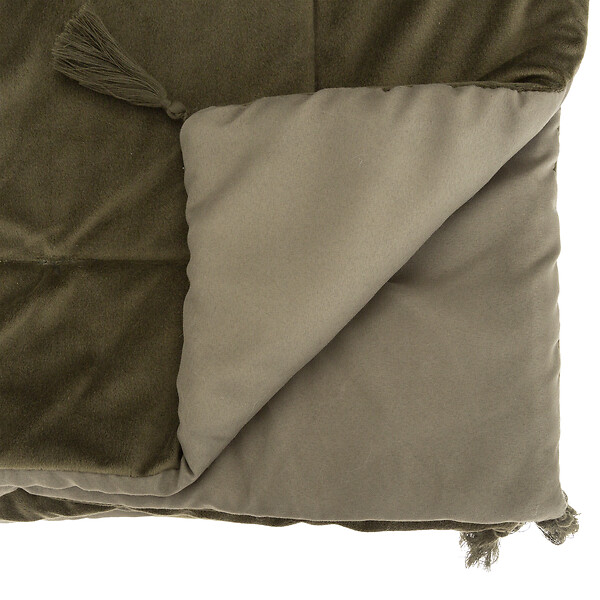ATMOSPHERA - Edredon velours sonia kaki 80x180 - large