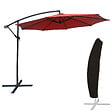 HAPPY GARDEN - Parasol déporté OAHU rond 3m de diamètre terracotta + housse - vignette