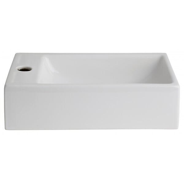 PLANETE BAIN - Lave mains rectangle blanc contemporain - large