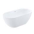 STANO - Baignoire îlot design ovale LISBON blanche 160 cm Mat - vignette