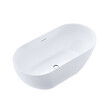 STANO - Baignoire îlot design ovale LISBON blanche 160 cm Brillant - vignette