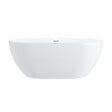 STANO - Baignoire îlot design ovale LISBON blanche 160 cm Brillant - vignette