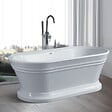 STANO - Baignoire îlot design sur socle ovale SEATTLE blanche 170 cm - vignette