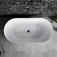 STANO - Baignoire îlot design ovale LISBON blanche 150 cm Brillant - vignette