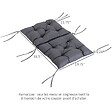 OUTSUNNY - Lot de 2 coussins matelas assise dossier 2 en 1 pour chaise fauteuil grand confort 98L x 50l x 8H cm gris - vignette