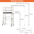 TUBESCA COMABI - Echafaudage Roulant X'tower 2m80 Plancher (4m80 Travail) - vignette