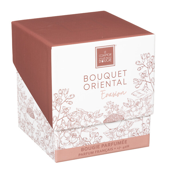 ATMOSPHERA - Bougie parfumée cire Maël - Rose - 190g - large