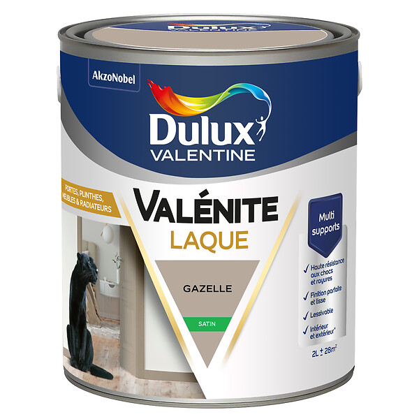 DULUX VALENTINE - Laque acrylique Satin - Gazelle - 2L - large