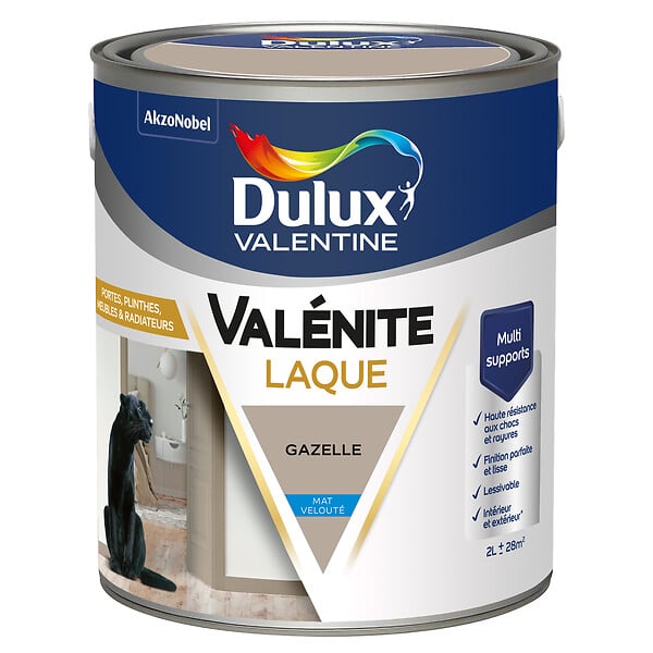 DULUX VALENTINE - Laque Acrylique Valénite Mat-Gazelle-2L - large