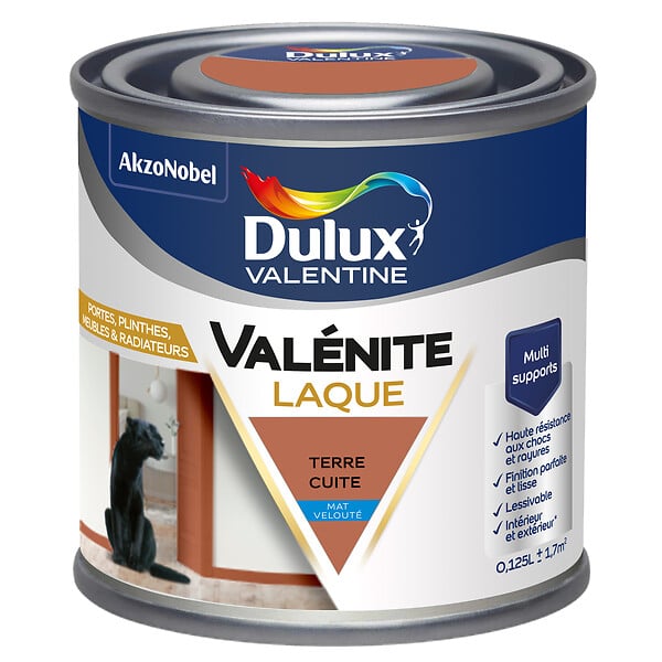 DULUX VALENTINE - Laque acrylique Terre Cuite - Mat - 125ml - large