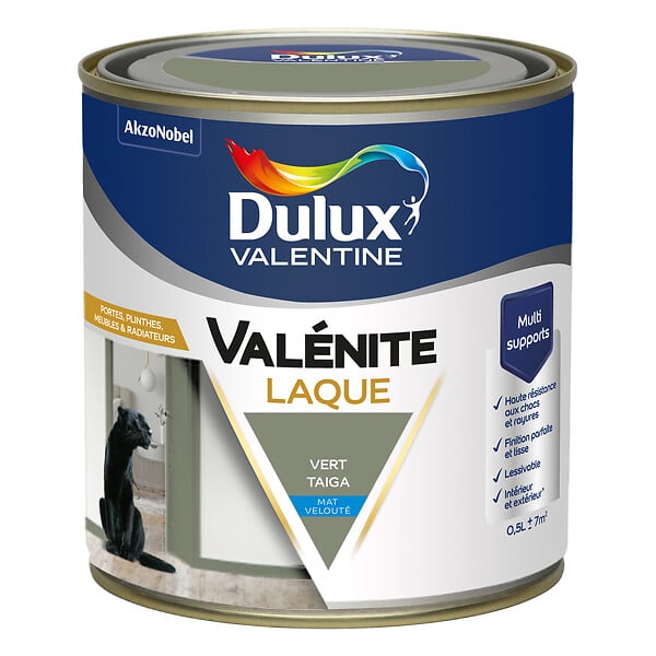 DULUX VALENTINE - Laque acrylique Valénite Vert Taiga - 0,5L - large