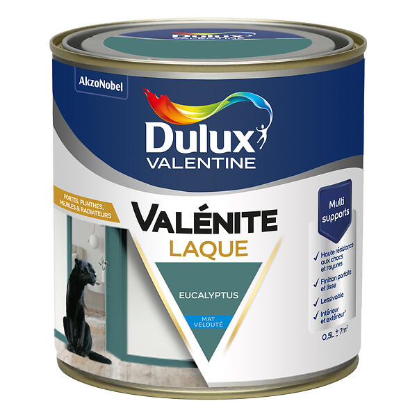 DULUX VALENTINE - Laque acrylique mate Eucalyptus - 0,5L - large