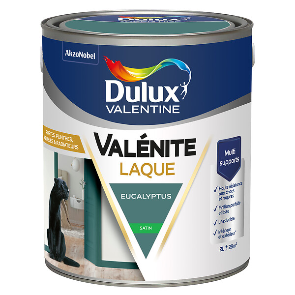 DULUX VALENTINE - Laque acrylique Valénite Satin - Eucalyptus - 2L - large