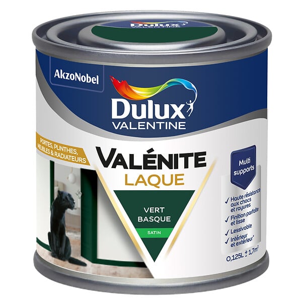 DULUX VALENTINE - Laque Acrylique Satin - Vert Basque - 125ml - large