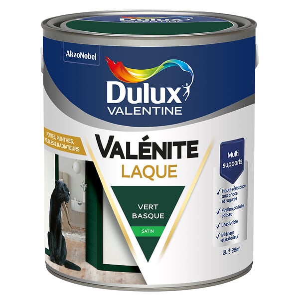 DULUX VALENTINE - Laque acrylique Valénite - Vert Basque - 2 L - large