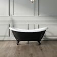 ROGIER & MOTHES - Baignoire sur pieds rétro DARLINGTON Noire 175 cm Pieds de Lion Noirs - vignette