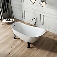 ROGIER & MOTHES - Baignoire sur pieds rétro BALMAIN Blanche 161 cm Pieds de Lion Chromés - vignette