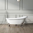 ROGIER & MOTHES - Baignoire sur pieds rétro RICHMOND Blanche 171 cm Pieds d'Aigle Cuivre rouge vieilli - vignette