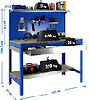 SIMON RACK - SimonRack - Kit Etabli 1440x1200x600mm Charge 600Kg -  SIMONWORK BT3 BOX 1200 BLEU/BOIS SIMONRACK - vignette